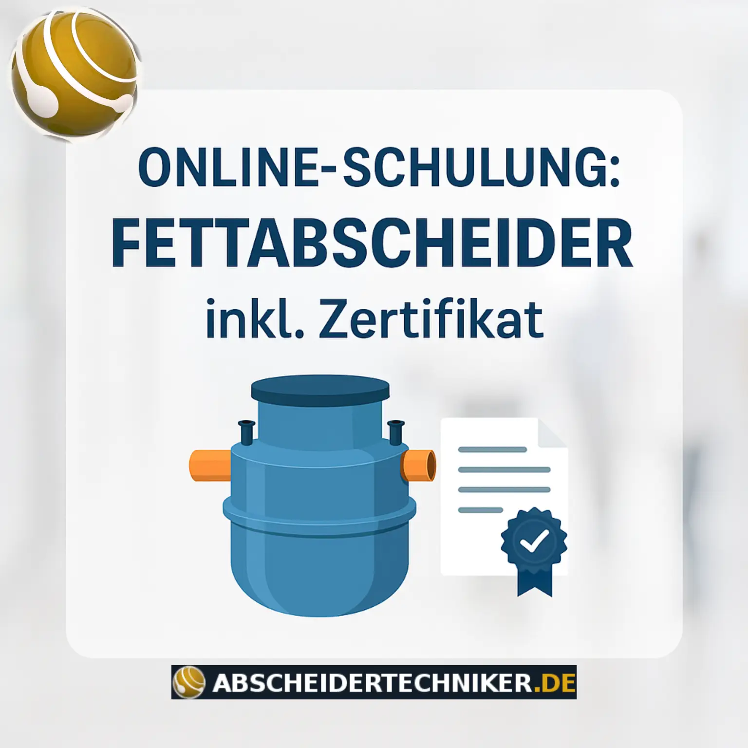 Sachkunde-Schulung – Fettabscheider